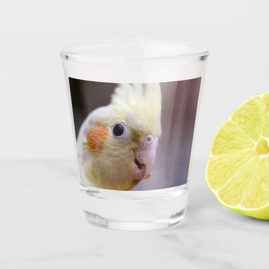 Happy tiel shot glas (Voorkant)