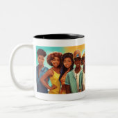 Happy Tiener: vrolijk Mok ontwerp (Links)