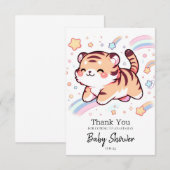 Happy Tiger-Baby shower Bedankkaart (Voorkant / Achterkant)