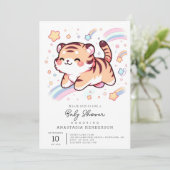 Happy Tiger-Baby shower Kaart (Staand voorkant)