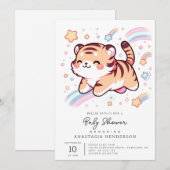 Happy Tiger-Baby shower Kaart (Voorkant / Achterkant)