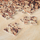 Happy Tiger Belly Up Rolling in Leaves Legpuzzel (Zijkant)