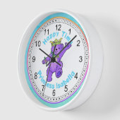 Happy Time dansend Teddy Bear Large Clock (Hoek)