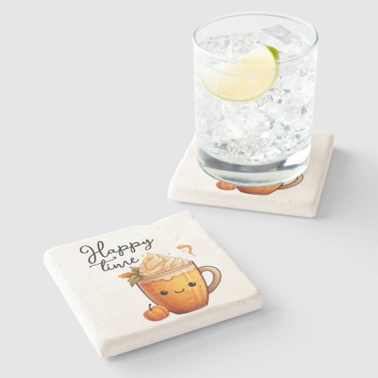 Happy Time Stenen Onderzetter (Zijkant)