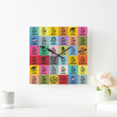 HAPPY TIME VIERKANTE KLOK (Huis)