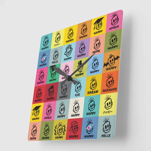 HAPPY TIME VIERKANTE KLOK (Hoek)