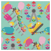 Happy Times Amusement Park Fabric Stof (Close Up)