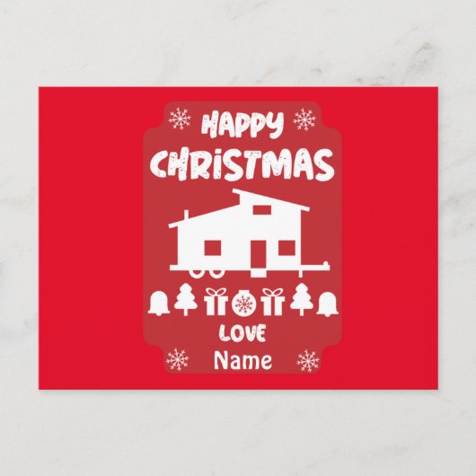Happy Tiny House Kerstmis Briefkaart (Voorkant)