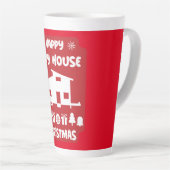 Happy Tiny House Kerstmis Latte Mok (Rechterhoek)