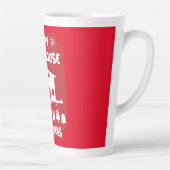 Happy Tiny House Kerstmis Latte Mok (Rechts)