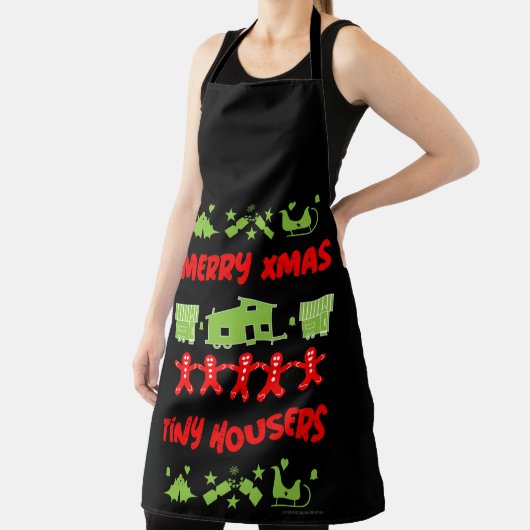 Happy Tiny House Kerstmis Schort (Insitu)