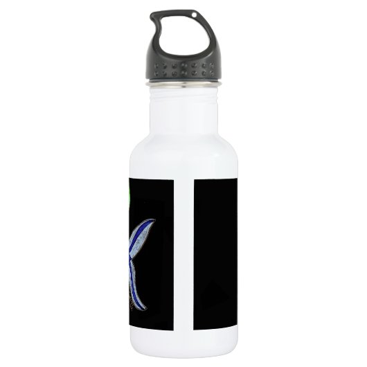 Happy to be Blue Waterfles (Achterkant)