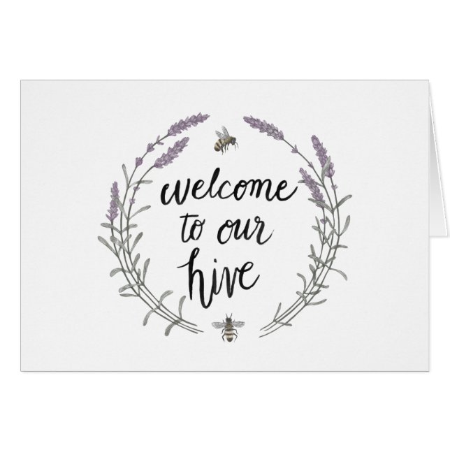 Happy to bee Home Words II | Welkom bij onze Hive (Voorkant Horizontaal)