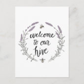 Happy to bee Home Words II | Welkom bij onze Hive Briefkaart (Voorkant)