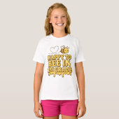 Happy to Bee in 1st Grade – Cute Bee Back to Schoo T-shirt (Voorkant volledig)