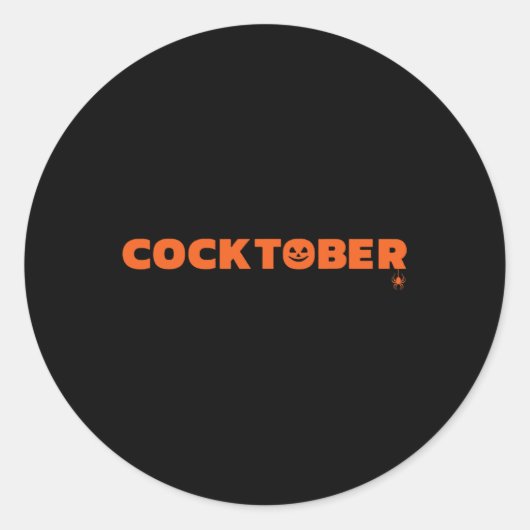 Happy Tober Halloween Kostuum Fun Halloween Ronde Sticker (Voorkant)