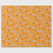 Happy Toddler Birthday orange Cadeaupapier (Vlak)