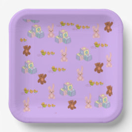 Happy Toddler Birthday pale purple Papieren Bordje