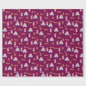 Happy Toddler Birthday wine colored Cadeaupapier (Vlak)