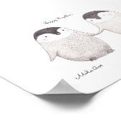 Happy Together Cute Penguin Couple Minimalist Poster (Hoek)