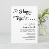 Happy Together: een simpele & lieve bruiloft Kaart (Staand voorkant)