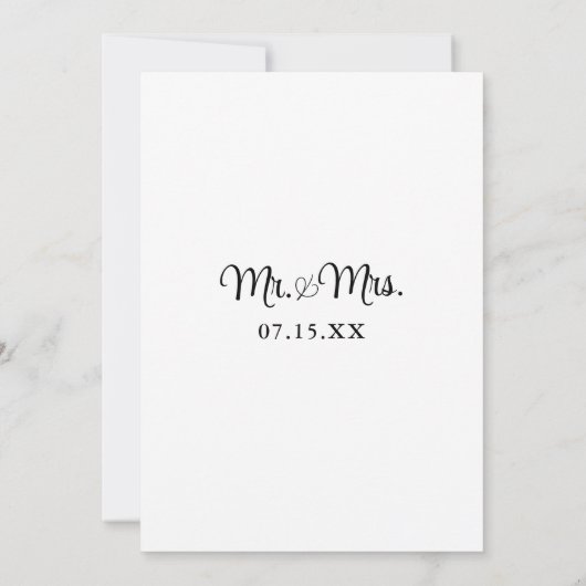 Happy Together: een simpele & lieve bruiloft Kaart (Achterkant)