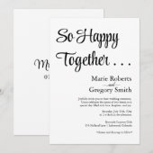 Happy Together: een simpele & lieve bruiloft Kaart (Voorkant / Achterkant)