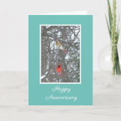 Happy Together/Jubileum/man & vrouw kardinalen Kaart (Voorkant)