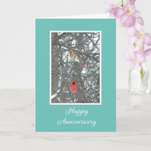 Happy Together/Jubileum/man & vrouw kardinalen Kaart