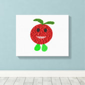 Happy Tomato Canvas afdrukken (Insitu (Houten vloer))