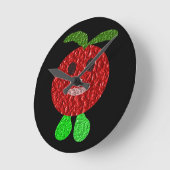 Happy Tomato Wall Clock Ronde Klok (Hoek)