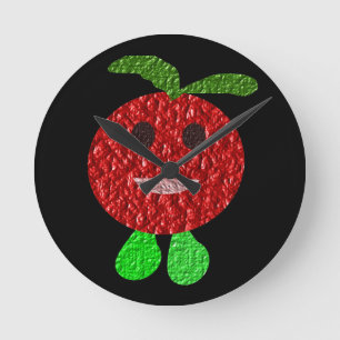 Happy Tomato Wall Clock Ronde Klok