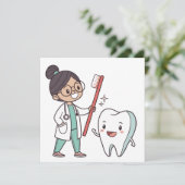 Happy Tooth Dental Care vlakke Kaart (Staand voorkant)