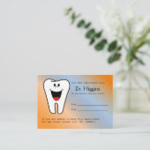 Happy Tooth Dentist Appointinder Afsprakenkaartje (Staand voorkant)