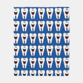 Happy Tooth Fleece Deken (Voorkant)