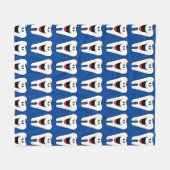 Happy Tooth Fleece Deken (Voorkant (Horizontaal))