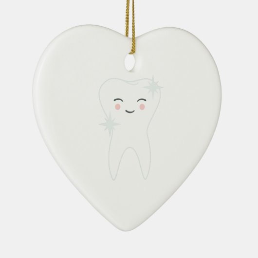 Happy Tooth Keramisch Ornament (Rechts)