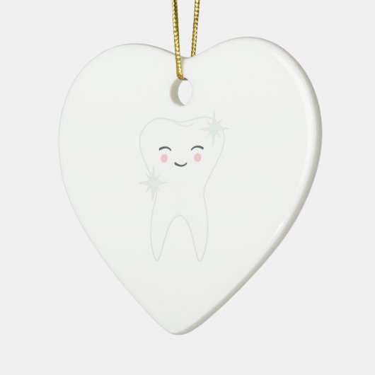 Happy Tooth Keramisch Ornament (Links)