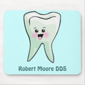Happy Tooth op maat (om het even welke naam) Muismat (Voorkant)