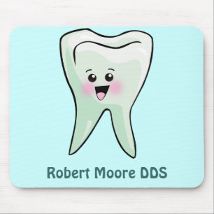 Happy Tooth op maat (om het even welke naam) Muismat