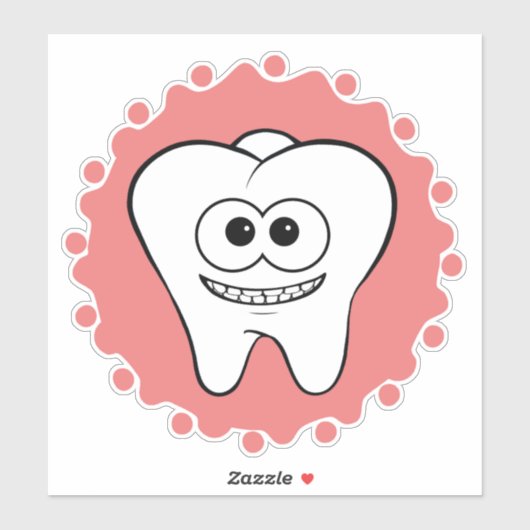 Happy Tooth Pink Sticker (Vel)