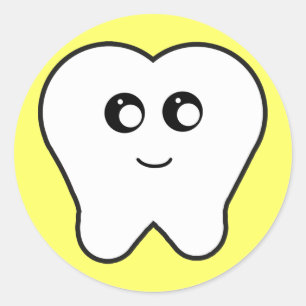 Happy Tooth Ronde Sticker