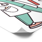 Happy Tooth & vriendelijke tandarts Poster (Hoek)