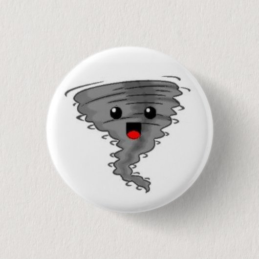Happy Tornado Ronde Button 3,2 Cm (Voorkant)