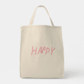 Happy tote bag (Achterkant)