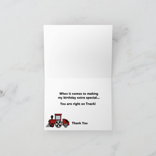 Happy Tracks Choo Choo Bedankkaart (Binnen)