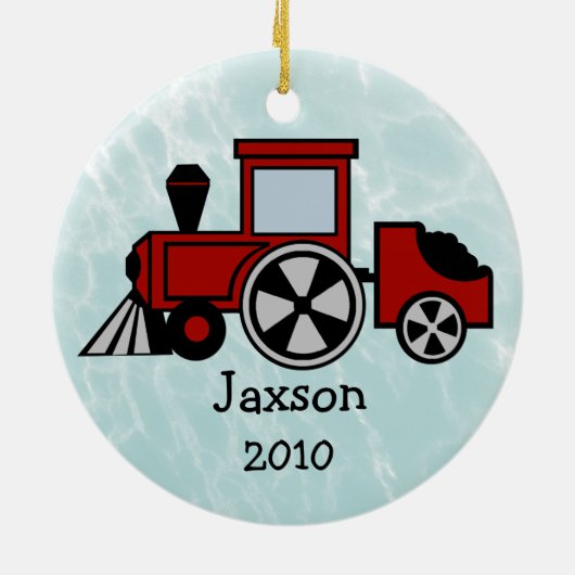 Happy Tracks Choo Choo Keramisch Ornament (Achterkant)