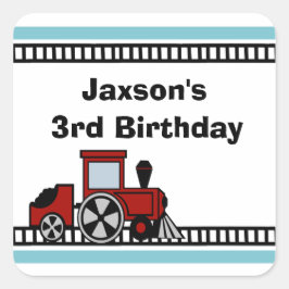 Happy Tracks Choo Choo Vierkante Sticker