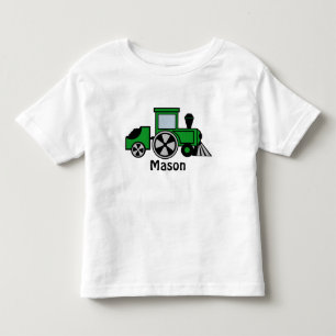 Happy Tracks/Groene Trein Motor Kinder Shirts