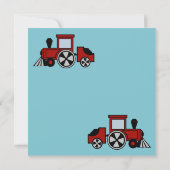 Happy Tracks Railroad Invitation/Red Kaart (Achterkant)